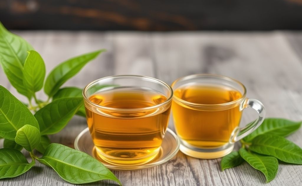 Health benefits of trumpet leaf tea displayed