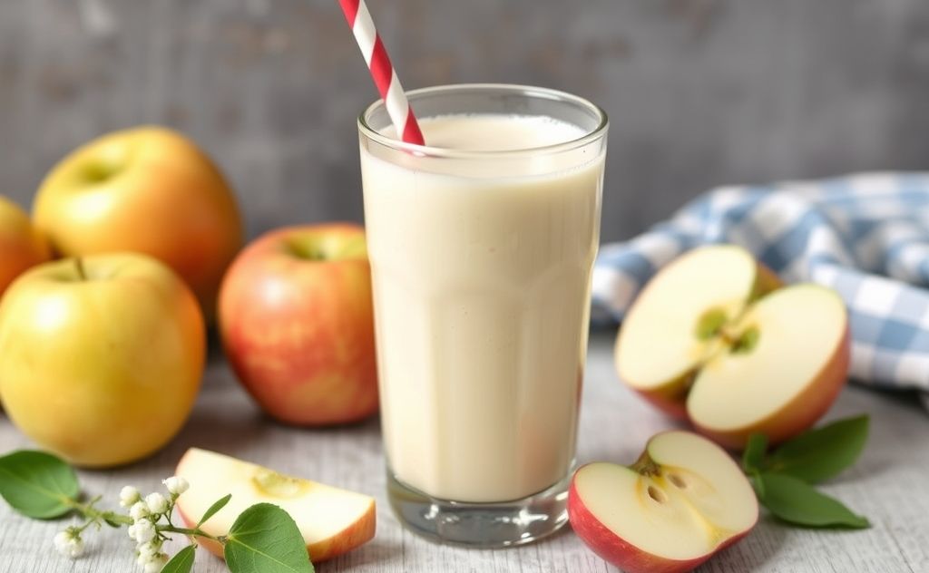 Healthy apple milkshake recipe with benefits