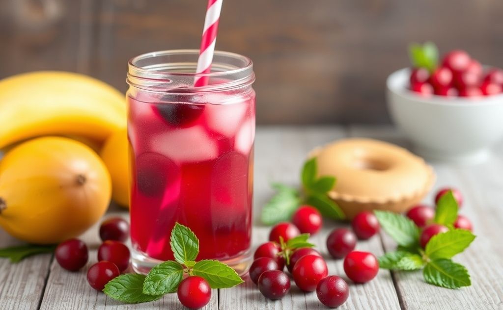 Healthy homemade cranberry juice packed with nutrients