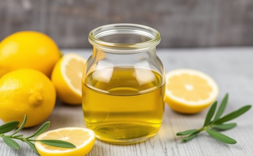 Healthy liver boost with olive oil and lemon