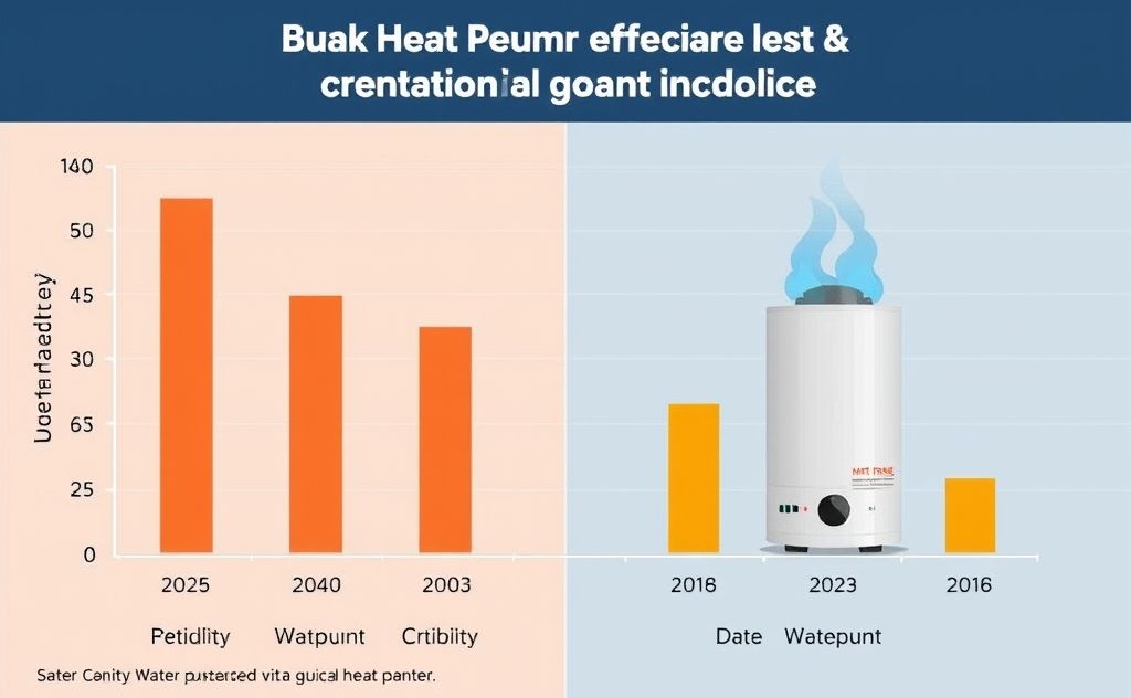 Heat pump water heater efficiency compared to gas