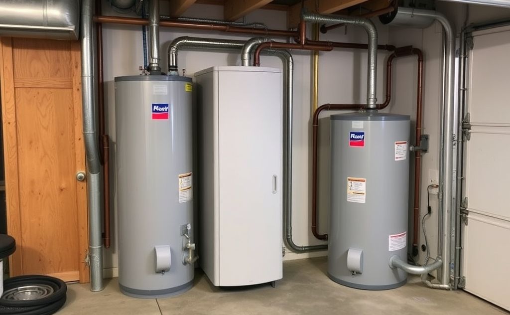 Heat pump water heater in a garage setting