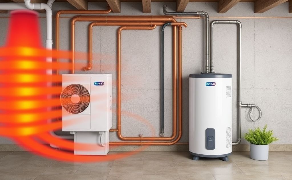 Heat pump water heaters transfer heat efficiently.