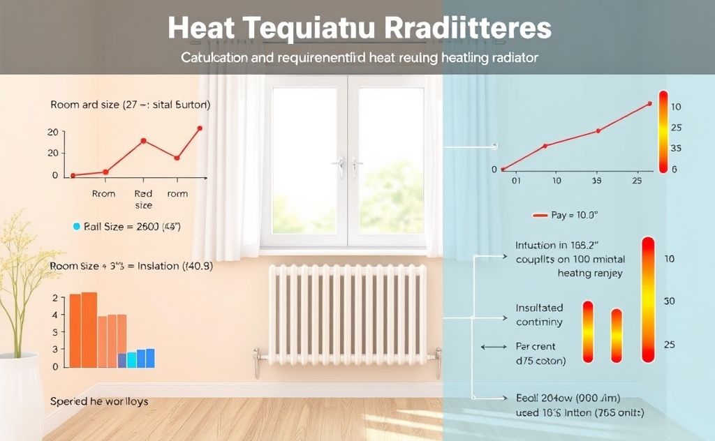 Heat requirement for central heating radiator