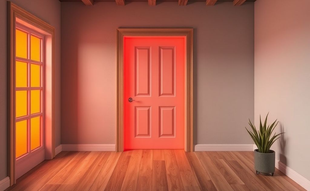 Heat retention in a room without a door