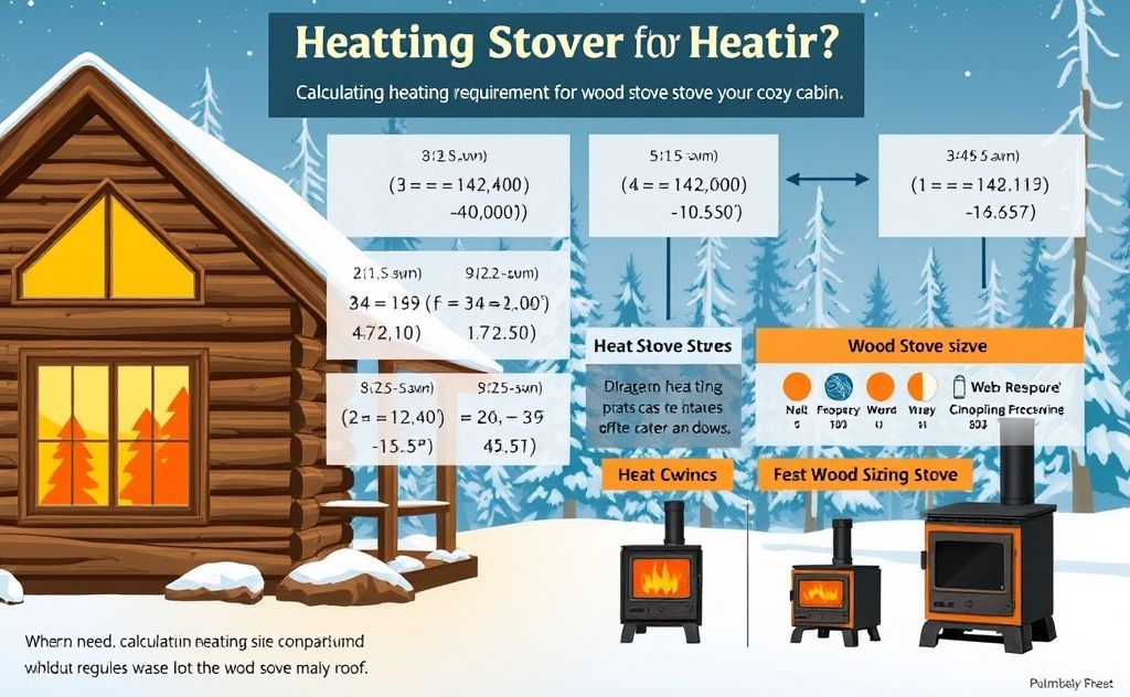 Heating needs calculation for wood stove sizing