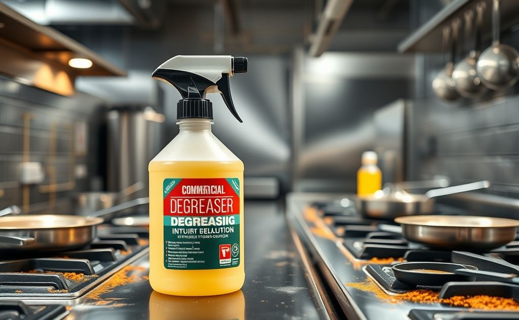 Heavy duty degreaser in kitchen use