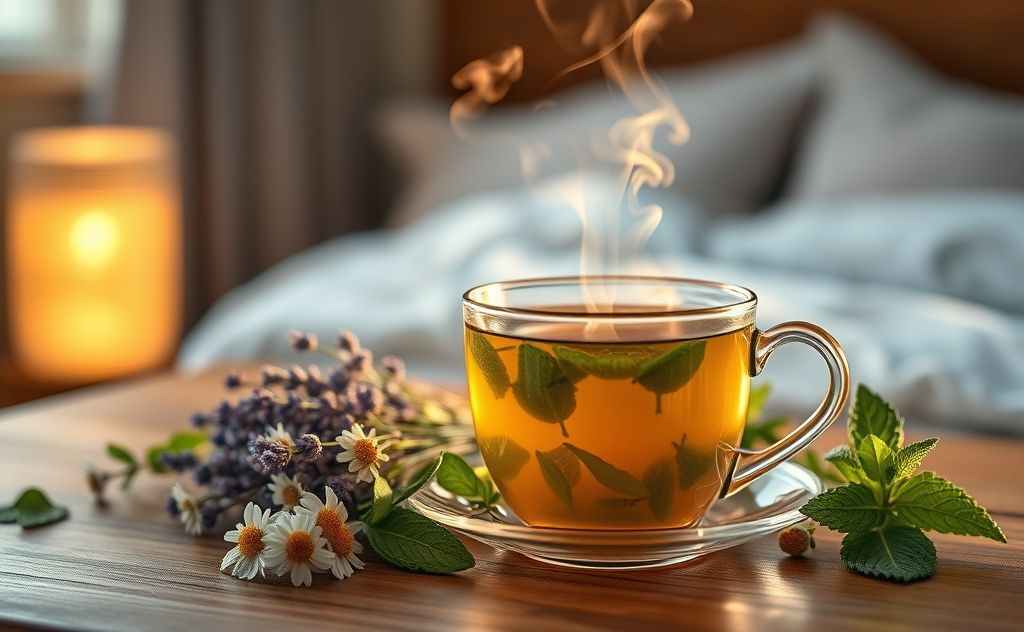 Herbal tea for a restful detox before sleep