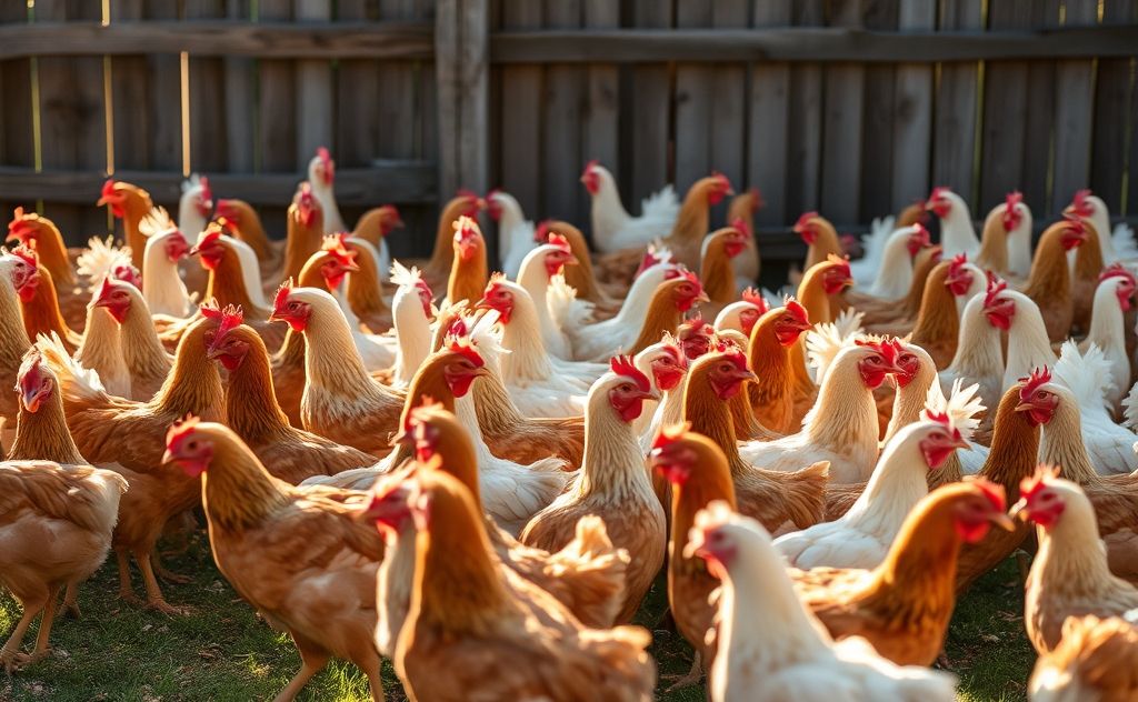 Herd of chickens called a flock
