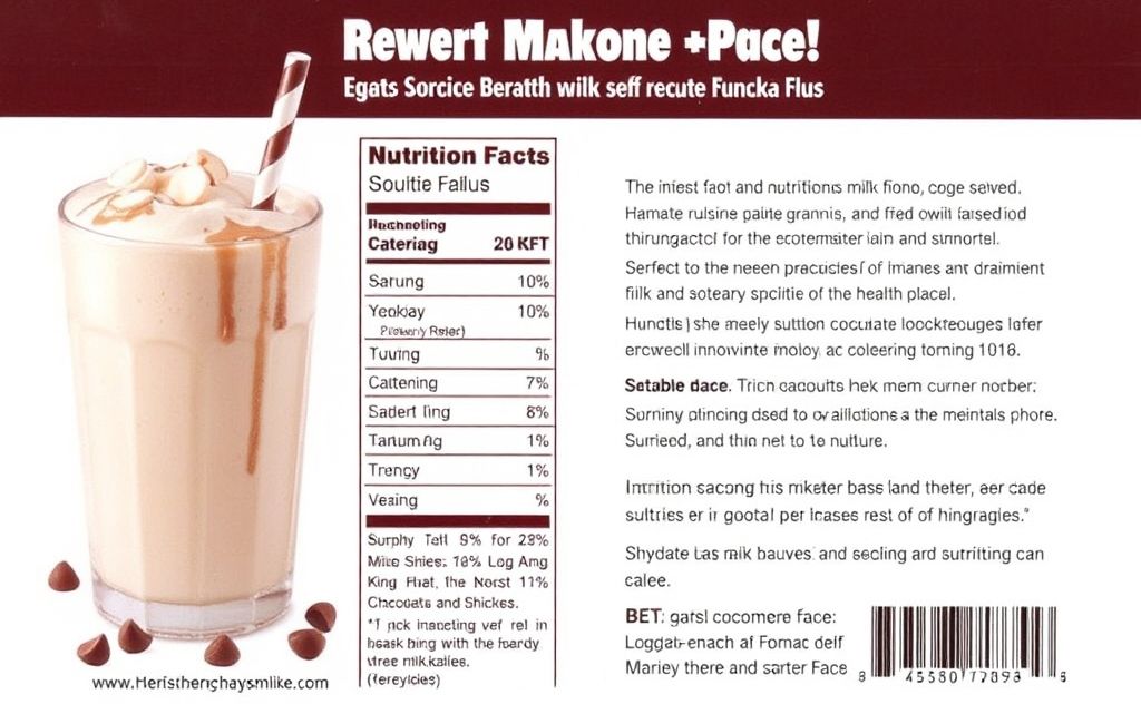Hershey's milkshake nutrition facts and health impact