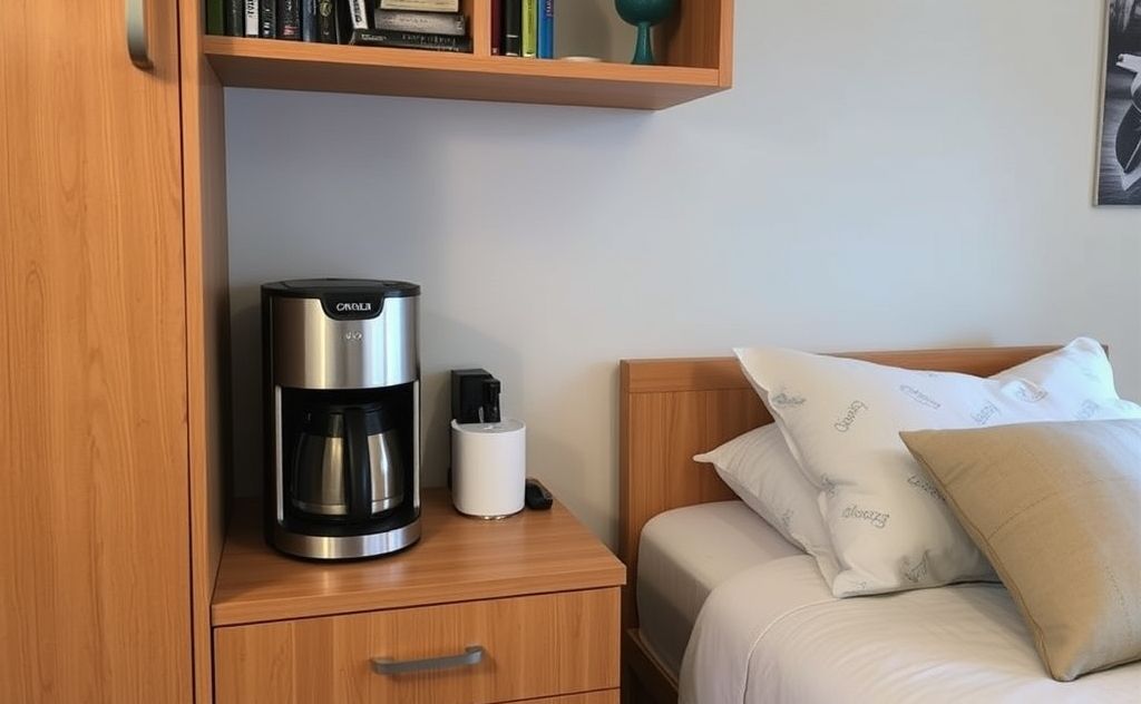 Hide coffee machine in dorm room discreetly