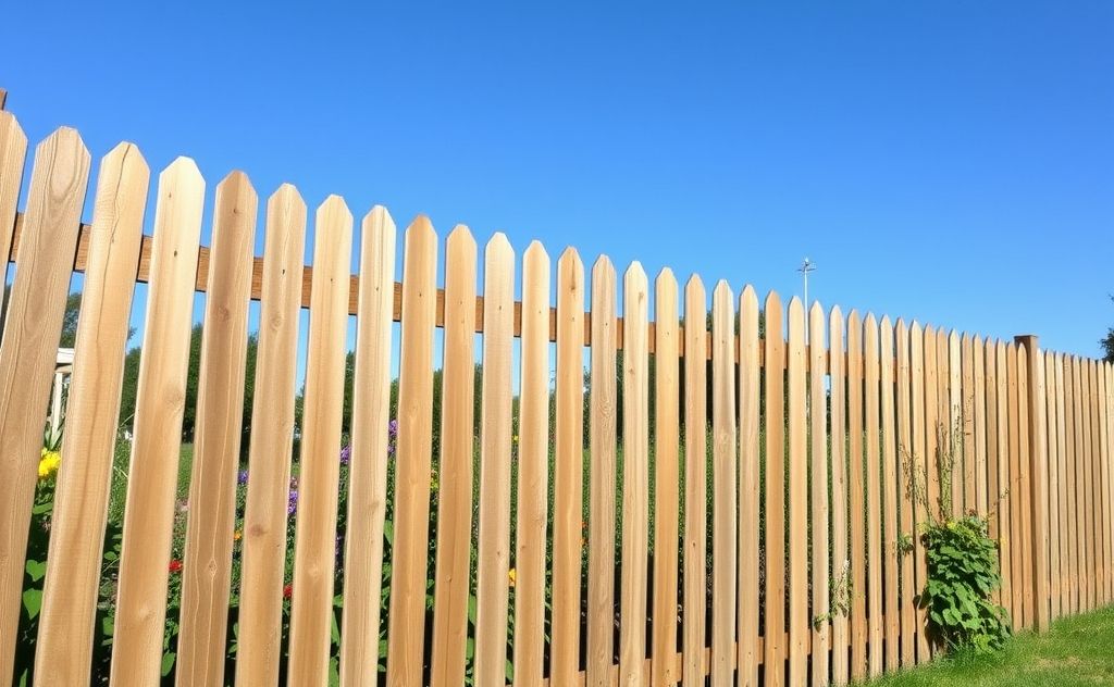 High fence protects garden from chickens