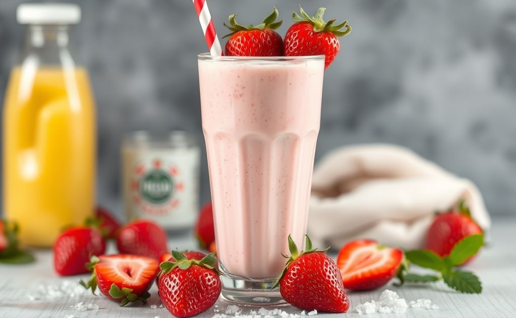 High sugar strawberry milkshake health risks