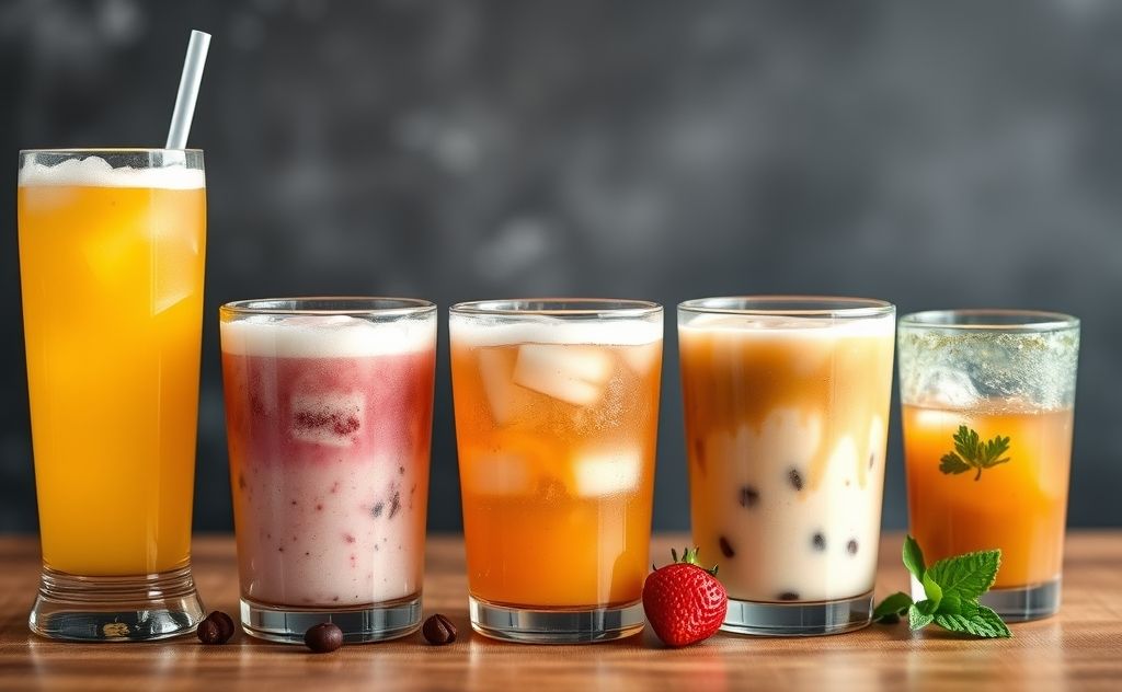 High-calorie beverages with rich flavors