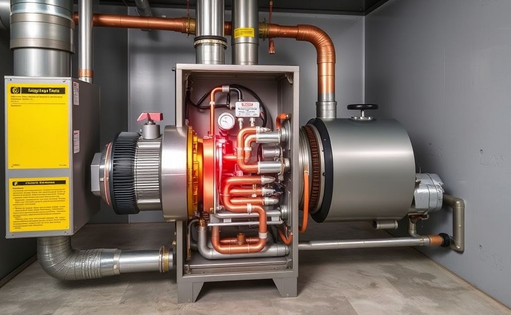 High-efficiency gas furnace working mechanism