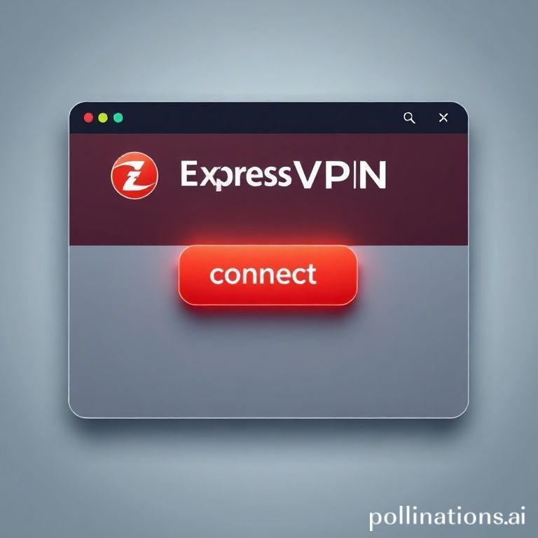 ExpressVPN's simple user interface with a large connect button.