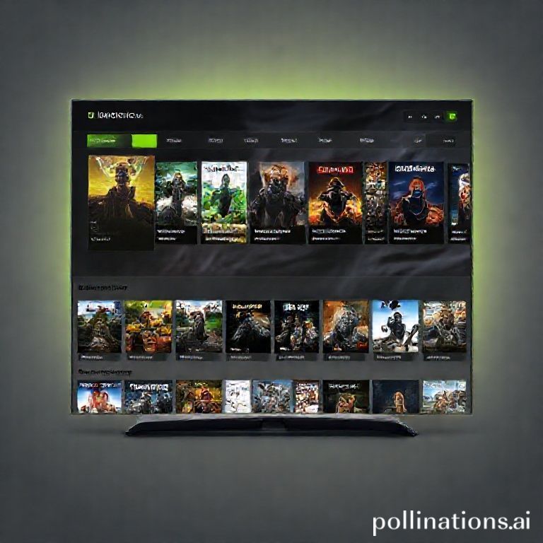 The user interface of NVIDIA GeForce NOW showing a library of PC games ready to be streamed.