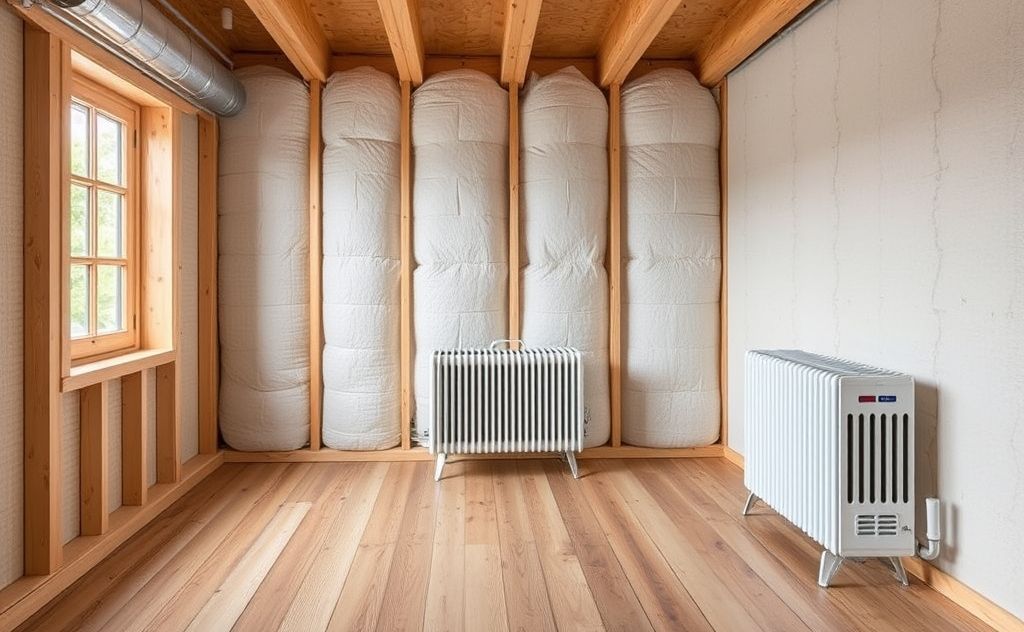 Home insulation boosts energy savings with heaters.