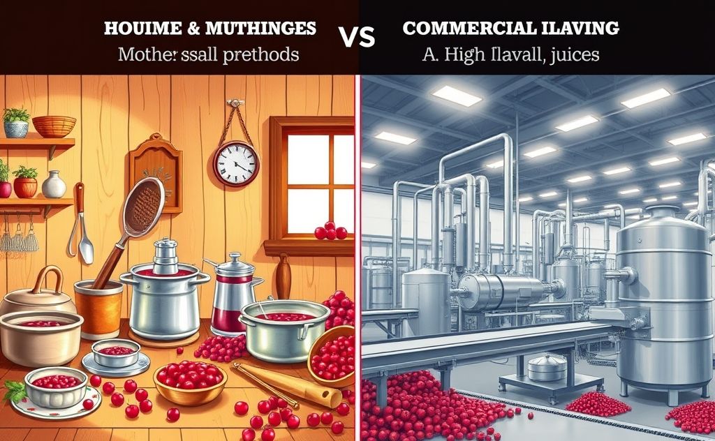 Home vs. commercial cranberry juice extraction methods