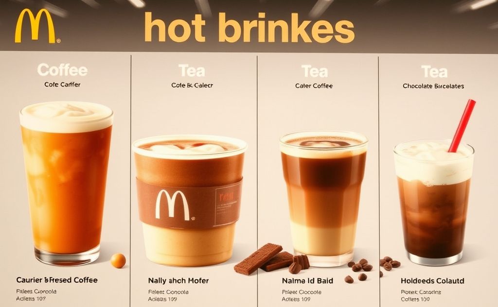 Hot drinks menu McDonald's coffee tea chocolate