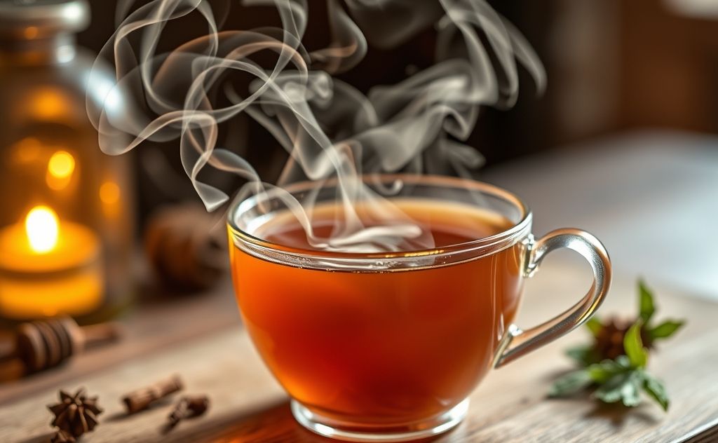 Hot tea blends flavors and aromas together