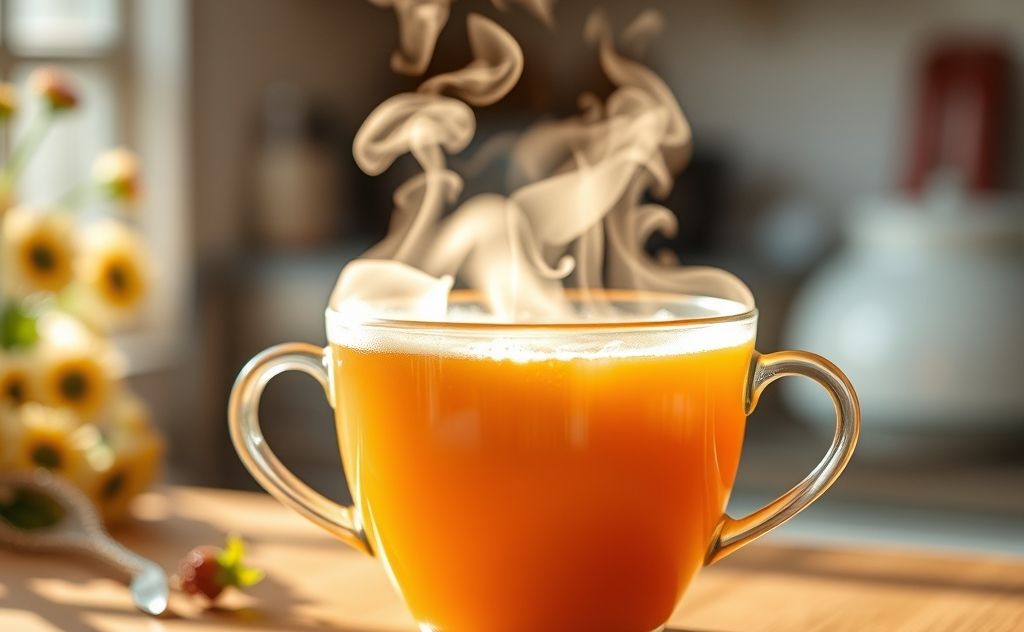 Hot tea blends flavors and warmth in every sip.