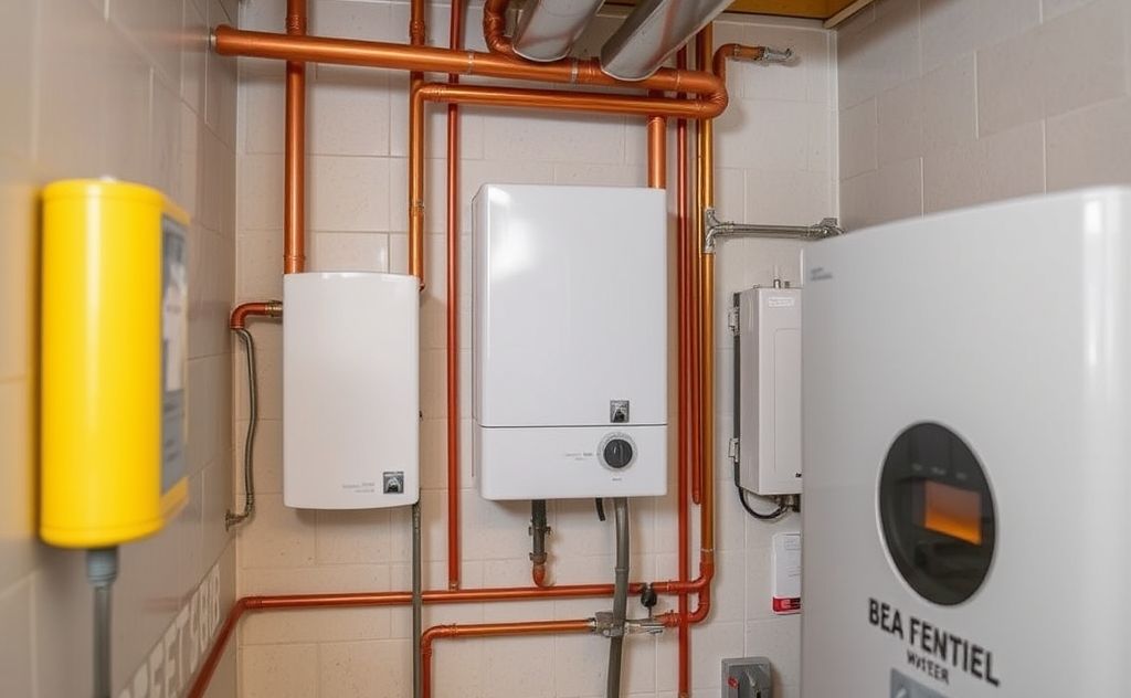 Hot water distribution in central heating system