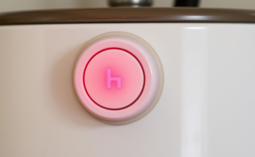 Hot water heater filter button flashing red alert