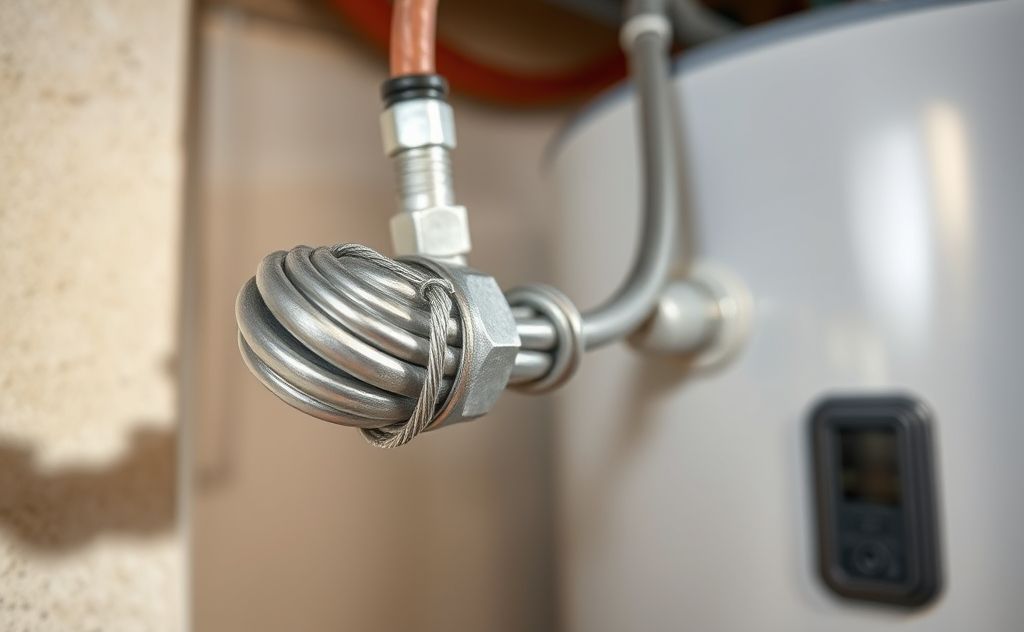 Hot water heater wire needs mechanical protection