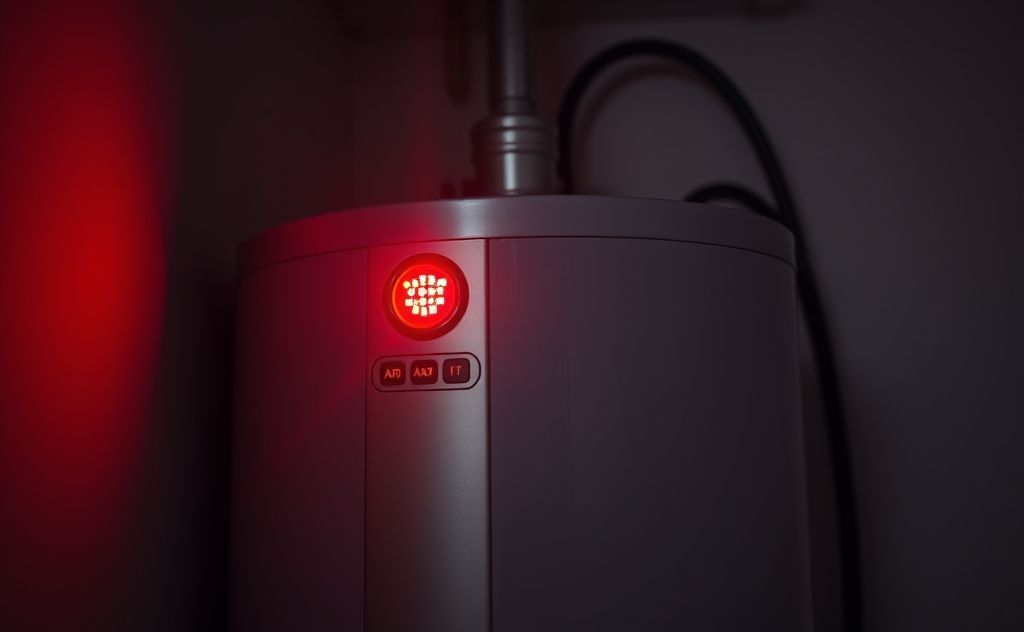 Hot water tank red light flashing rapidly