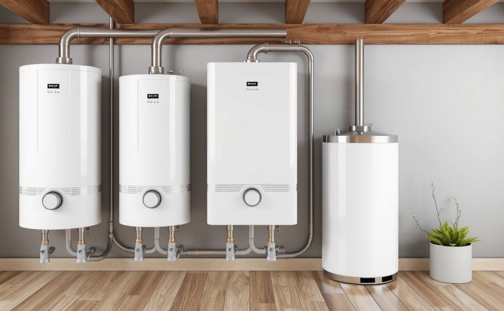 Hot water tank selection for central heating