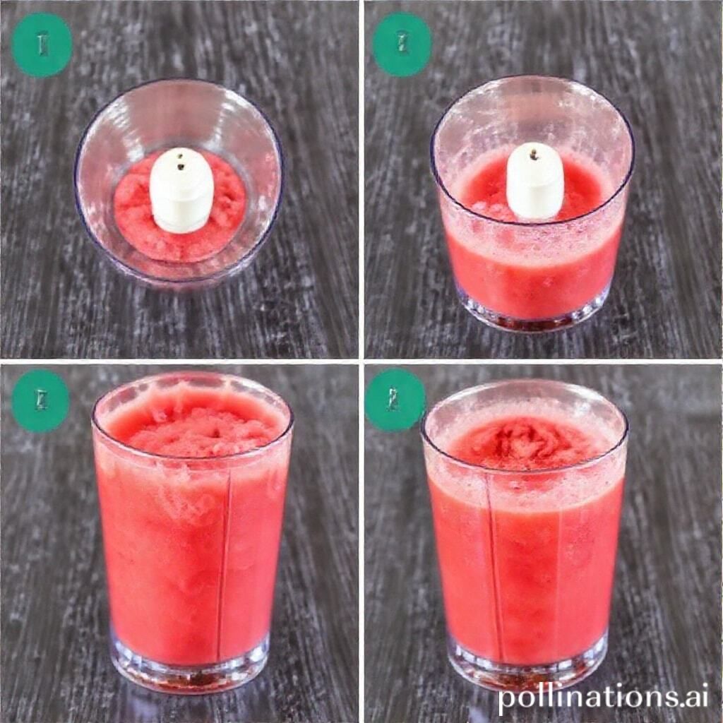 Making Watermelon Juice with a Food Processor