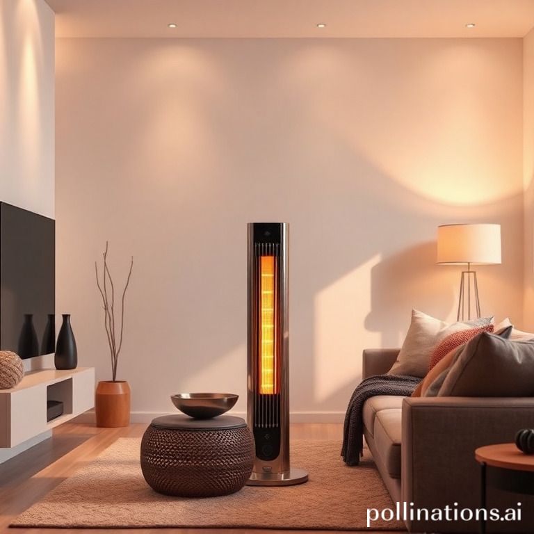 How can a contemporary heater transform the ambiance of a room?