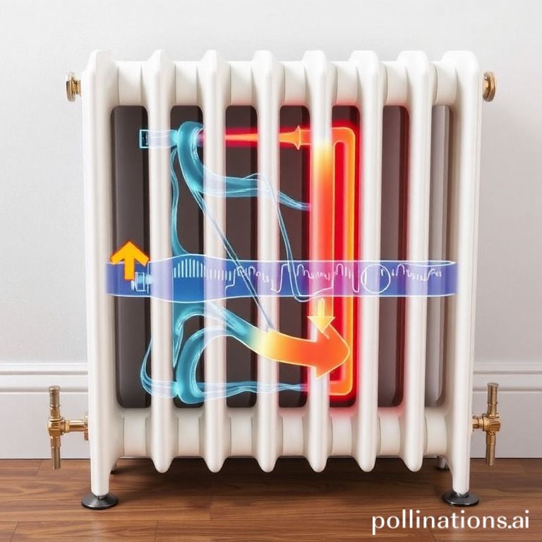 How do radiators work to heat central hot water?