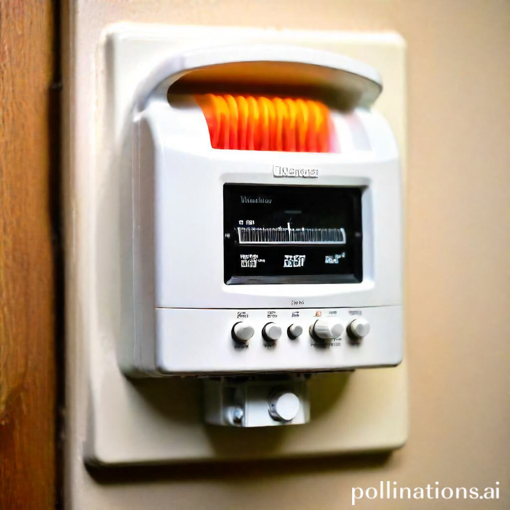 How does a thermostat in a radiant heater work?