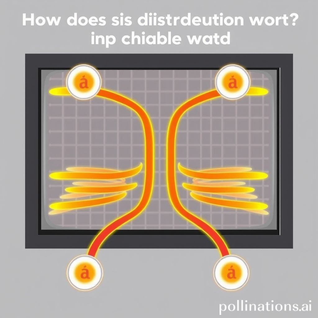 How does heat distribution work in a radiant heater?