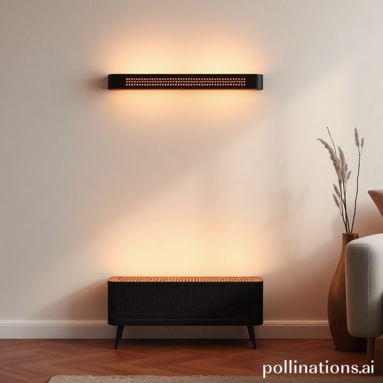 How does lighting influence the design of a modern heater?