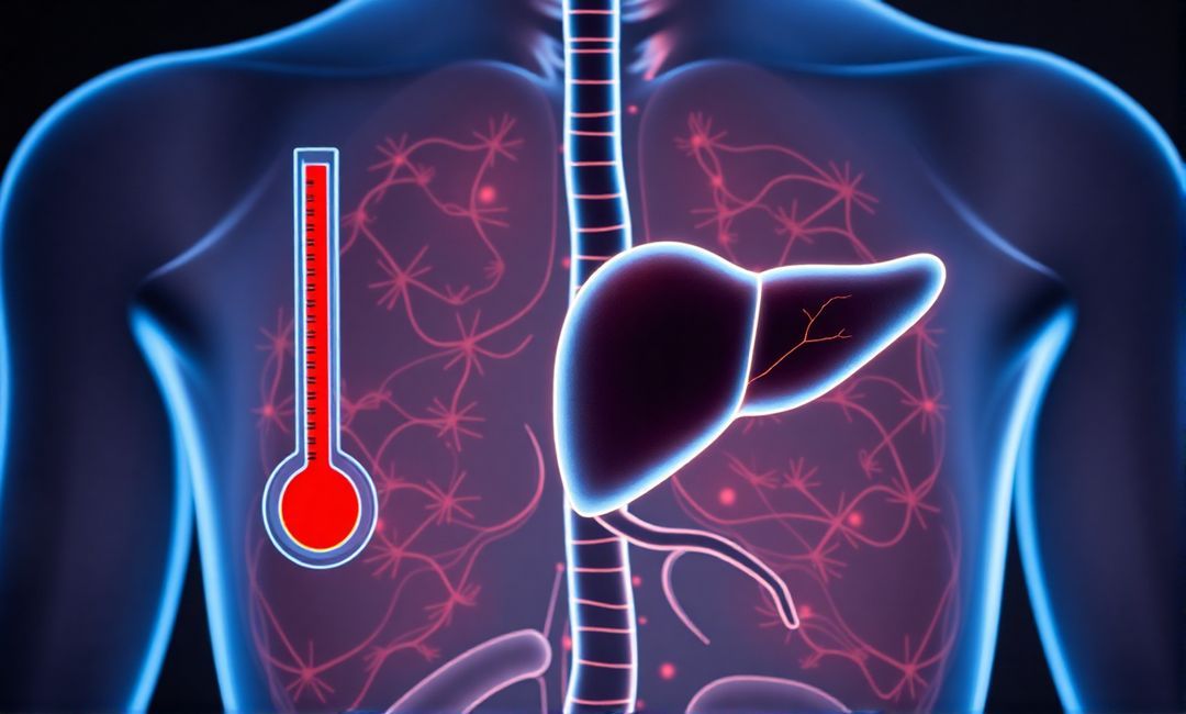 How does temperature affect liver health