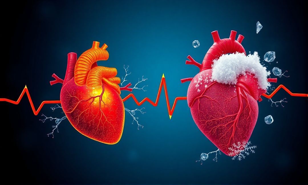 How does temperature impact cardiovascular health