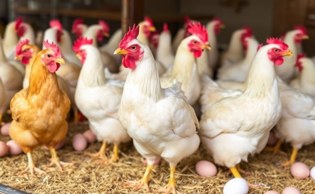How many chickens needed for egg production
