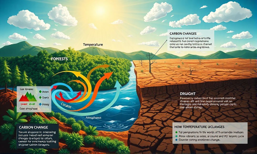 How temperature changes affect carbon cycles