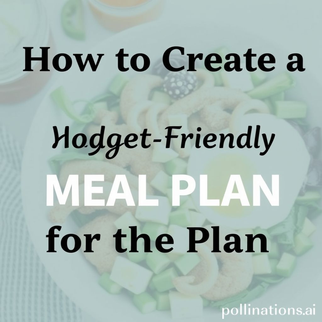 How to Create a Budget-Friendly Meal Plan for the Week