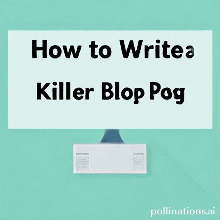 How to Write a Killer Blog Post