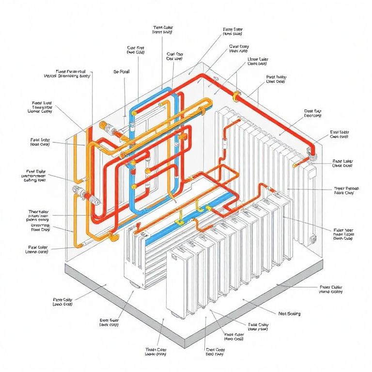 How to calculate the required power for a central heating radiator?