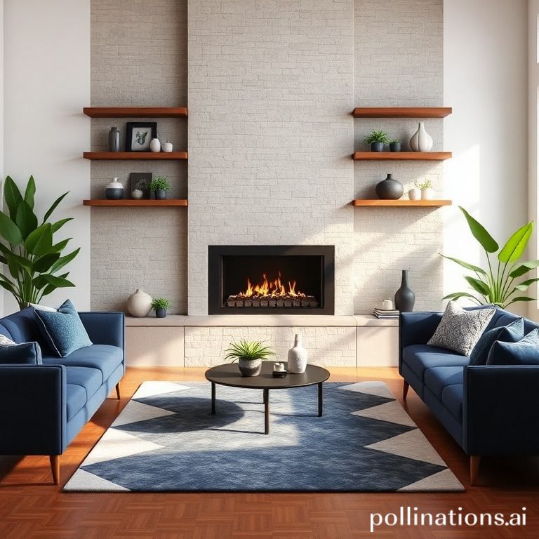 How to decorate around a gas fireplace for a modern look?