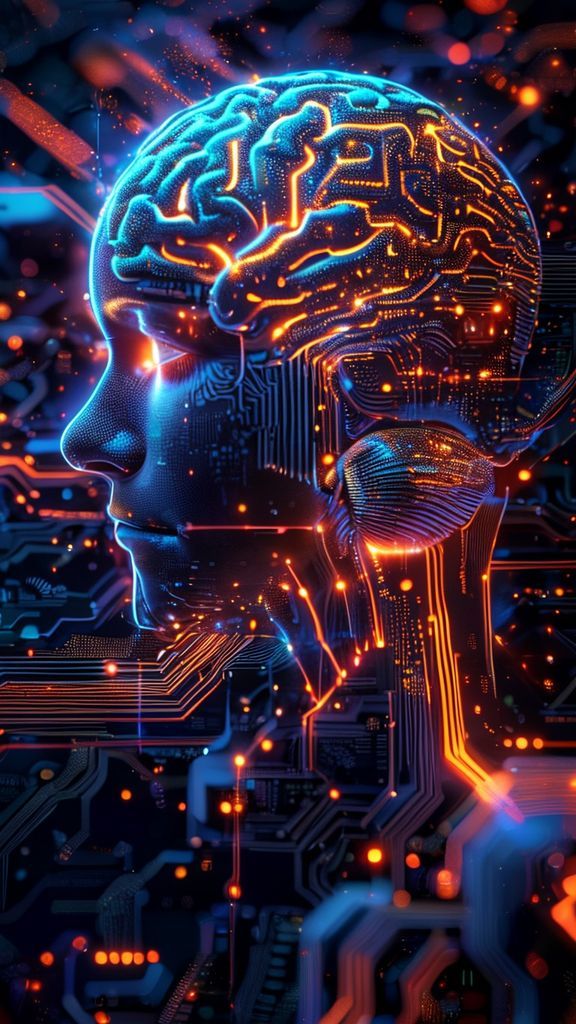 จิตใจมนุษย์เชื่อมต่อกับแผงวงจร AI เปล่งแสงร่วมมือกัน