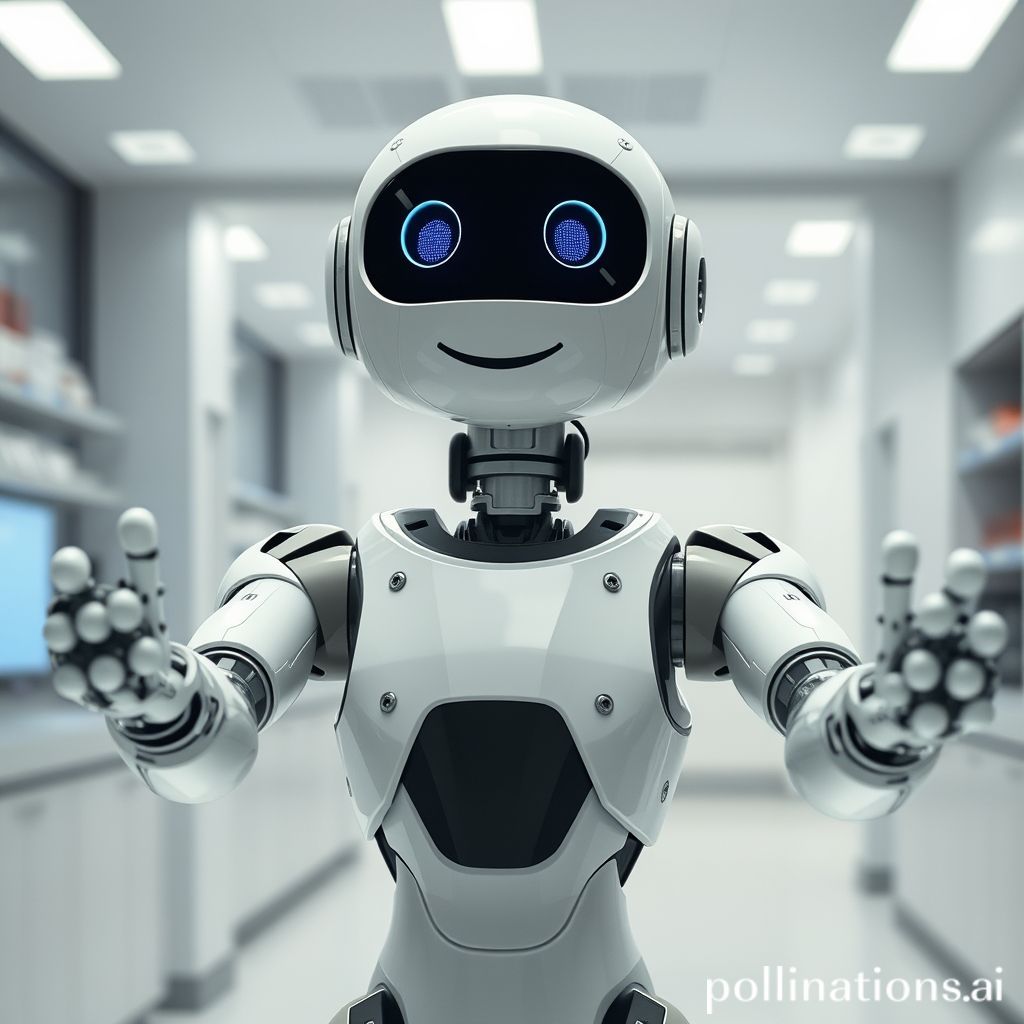 Humanoid robot in a lab setting