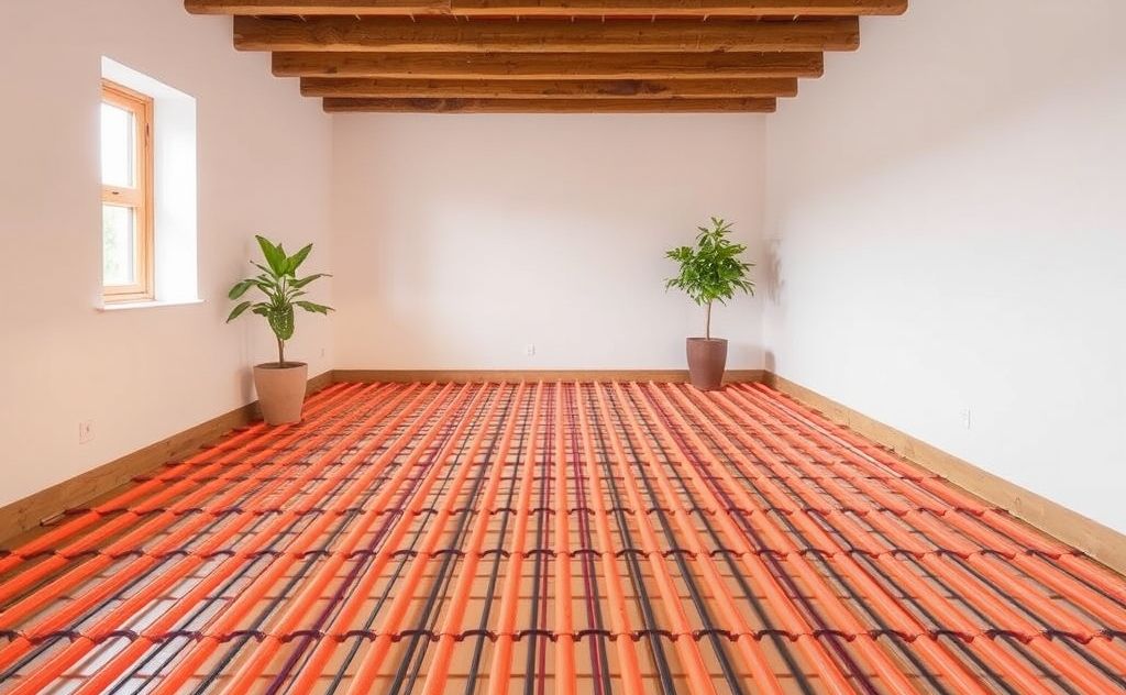 Hydronic heating under floor promotes wellness and comfort