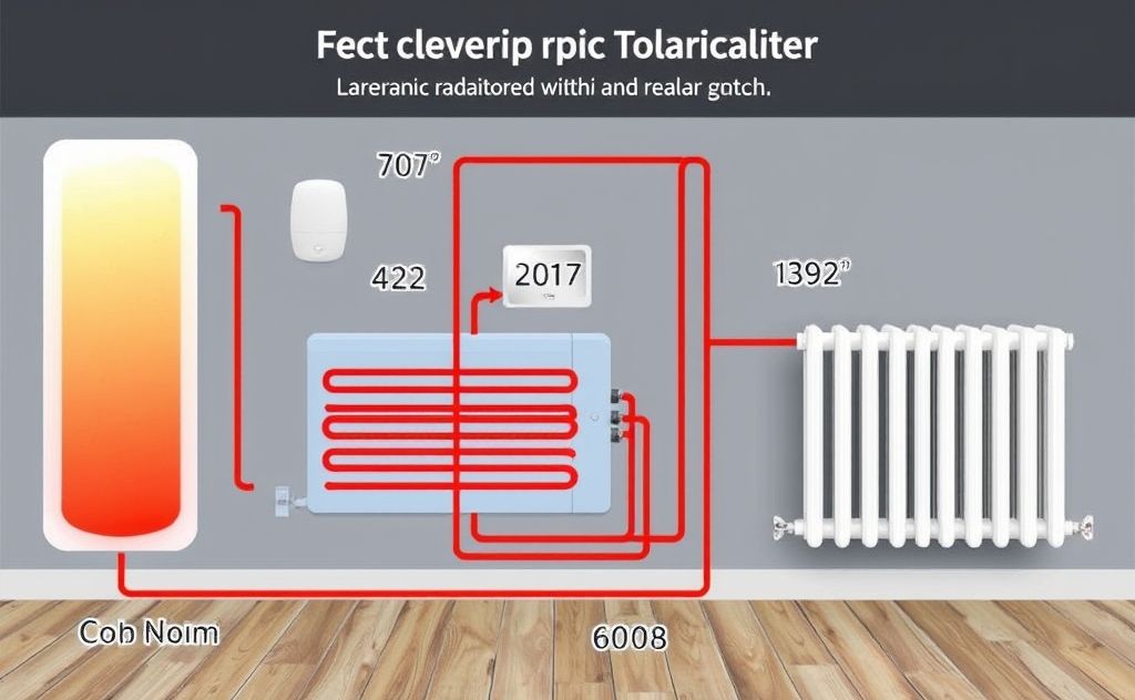 Hydronic radiator heating system diagram