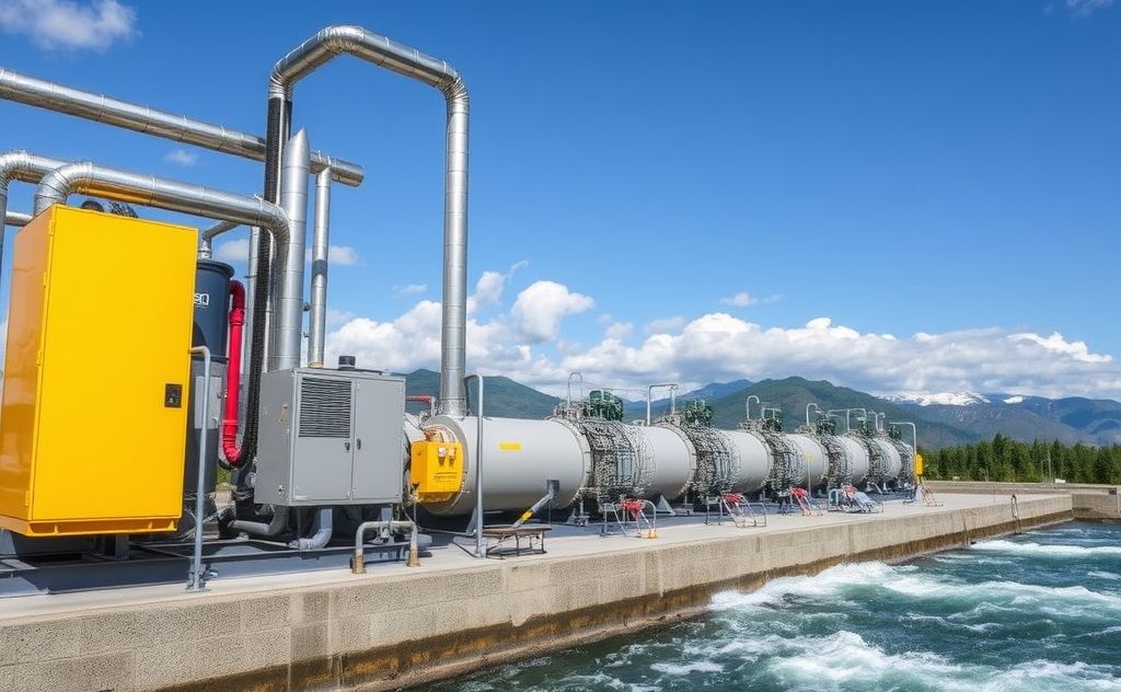 Hydropower energy powering HVAC systems efficiently